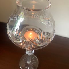 Waterford glass candle holder