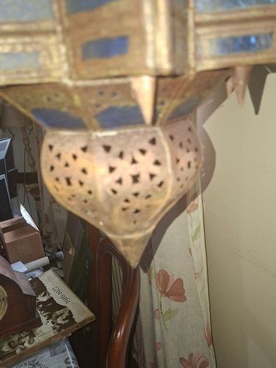 Vintage Large Moroccan, Moorish, or North African Hanging Lantern, Postage available or Collection