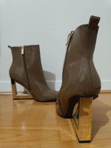 River Island - Beige Faux Leather High Heels