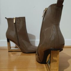 River Island - Beige Faux Leather High Heels