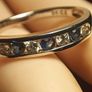 9ct White Gold Sapphire & Zirconia Eternity Ring Image 7