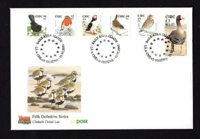 2001 Ireland Dual-value Birds Definitive stamps An Post First Day Cover (FDC)