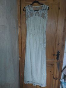 River Island cream lace maxi dress (free post)