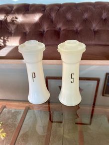 Vintage Tall 1970s MCM Atomic Retro Tupperware Salt and Pepper Shakers