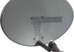 Satellite dish with quad LNB and installation