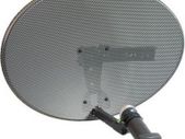 Satellite dish with quad LNB and installation