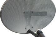 Satellite dish with quad LNB and installation
