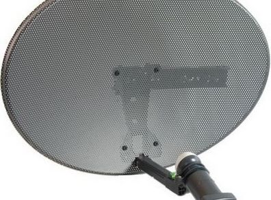 Satellite dish with quad LNB and installation