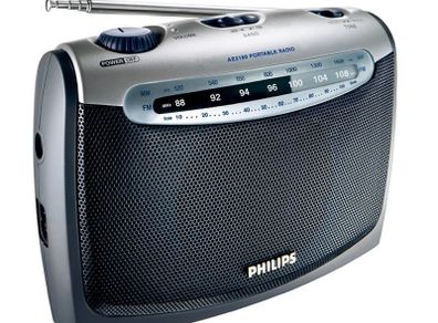 Philips AE2160 Portable Radio Analog FM/MW Power Cord/Battery Operated- Used