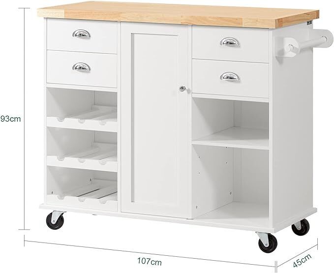 Kitchen  island The  Ultimate Contemporary Kitchen Island Storage Cabinet with Wheels Multifunctional