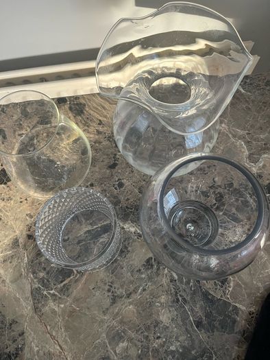 Joblot of glass vases