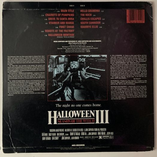 John Carpenter - Halloween III: Season Of The Witch (Music From The Original Motion Picture Soundtrack)