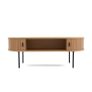 Oval Natural Oak Coffee Table Image 2