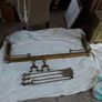 Brass fire fender plus fire dogs & fire irons Image 6