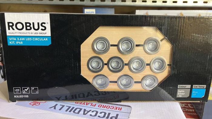 10 LED Cricular Decking Lights Blue Light Kit IP68