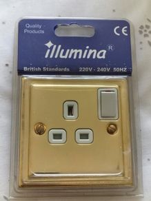 Brass Electric Switched Sockets