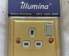 Brass Electric Switched Sockets