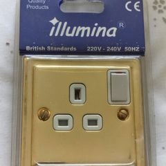 Brass Electric Switched Sockets