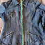 Denim cotton jacket with faux fur lining warm winter size 16 button closure in very good condition with no issues see last two photos for exact measurements FREE STANDARD POSTAGE INCLUDED Image 8