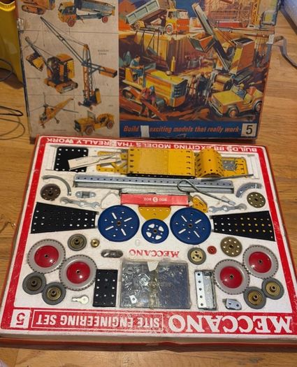 Vintage Meccano Site Engineering Set No. 5 Boxed with All Manuals & Instructions