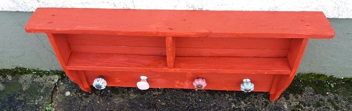 NEW Rustic cubbybox shelf / coat n hat rack