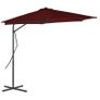 Outdoor Parasol with Steel Pole Bordeaux Red 300x230 cm Image 3