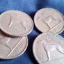 Irish Sixpence coins. Image 2