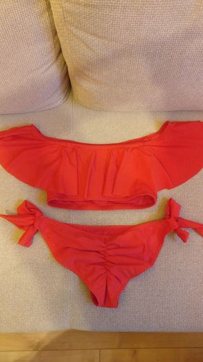 Red sexy Ruched Bum Bikini, NEW LOOK