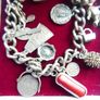Vintage Sterling Silver JAM Charm Bracelet padlock ASJ 38,1g Image 5