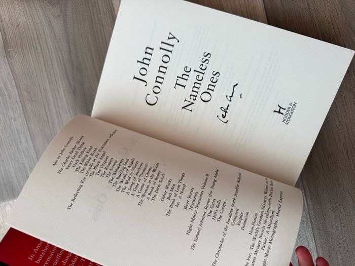 john connolly signed book - the nameless one