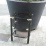 a 3 tier glass table iron frame Image 2