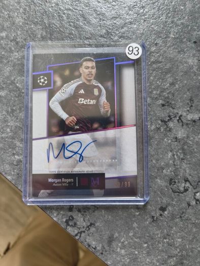 2024-25 Topps Museum Collection Morgan Rogers certified autograph trading card serial numbered 40/99.
