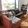 IKEA Friheten sofa bed and Bemz Custom Pink thick Corduroy sofa cover Image 3