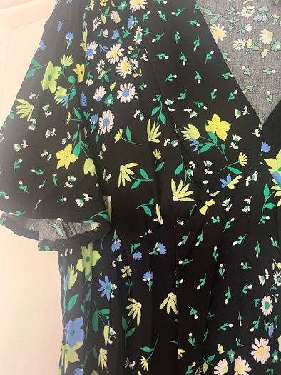 Brand new new look mini black and floral cotton dress
