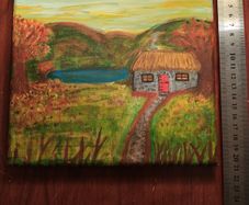 Hand painted  autumn scenery.