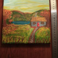 Hand painted  autumn scenery.