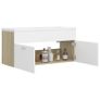 Sink Cabinet with Built-in Basin White and Sonoma Oak Chipboard Image 5