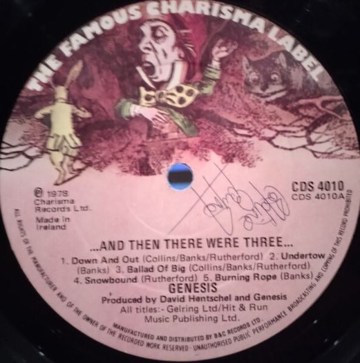 Genesis And Then There Were Three Irish pressing