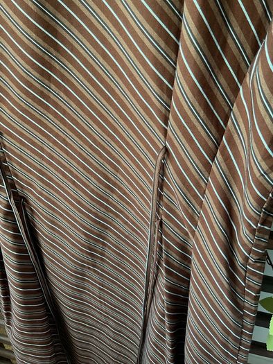 dress brown striped cotton dress with pockets size 12