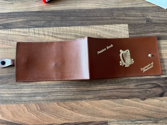 Vintage Leatherette Pension Book/ Cheque Book Case