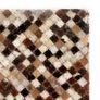Rug Genuine Leather Patchwork 120x170 cm Square Brown/White Image 3
