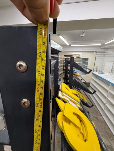 Outdoor shop display metal recks