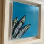 Framed Original Fish Painting Swim Art Contemporary Art Painting  Original Gift Image 3