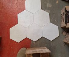 15m2) Durstone saona blanco hex wall and floor tiless