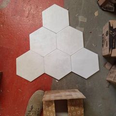15m2) Durstone saona blanco hex wall and floor tiless
