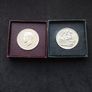 1951 Festival of Britain Crown Coins,- Complete Matching Pair ( Maroon and Teal Sets ) Image 5