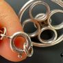 Sterling silver necklace with four -leaf floral pendant Image 5