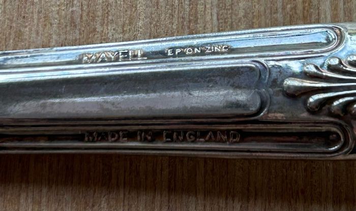 Vintage Mayell silver-plated cake slice server.