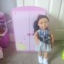 wooden wardrobe for dolls clothes Image 4