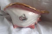 Staffordshire Gold Rimmed Shell Plant Pot Holder.